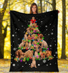 Wirehaired Vizsla Christmas Tree Blanket