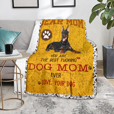 Doberman Pinscher-Dog Mom Ever Blanket