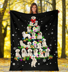 Maltese Christmas Tree Blanket