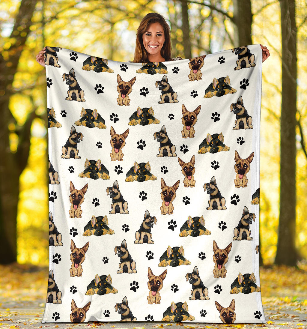 German Shepherd Paw Blanket