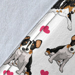 Rat Terrier Heart Blanket