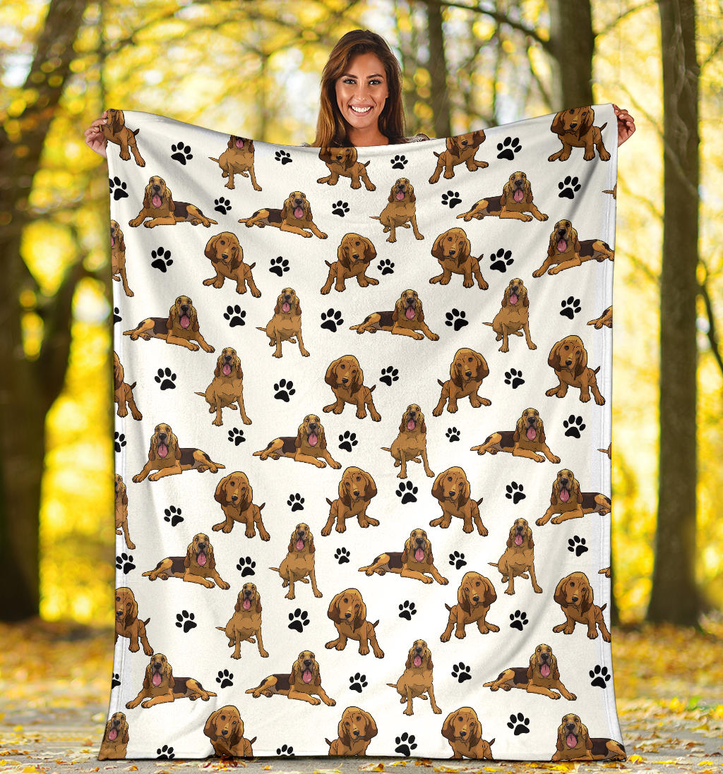 Bloodhound Paw Blanket