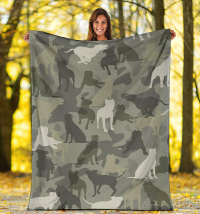 American Pit Bull Terrier Camo Blanket