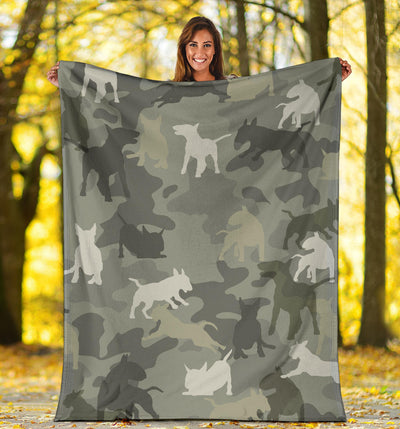 Bull Terrier Camo Blanket