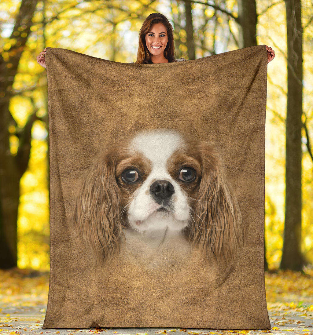 Cavalier King Charles Face Hair Blanket