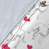 Dogo Argentino Heart Blanket