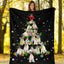 Parson Russell Terrier Christmas Tree Blanket