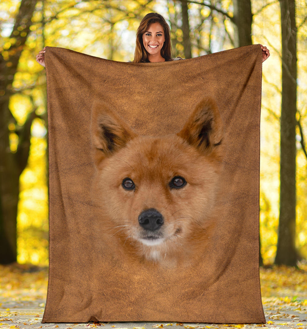 Finnish Spitz Face Hair Blanket