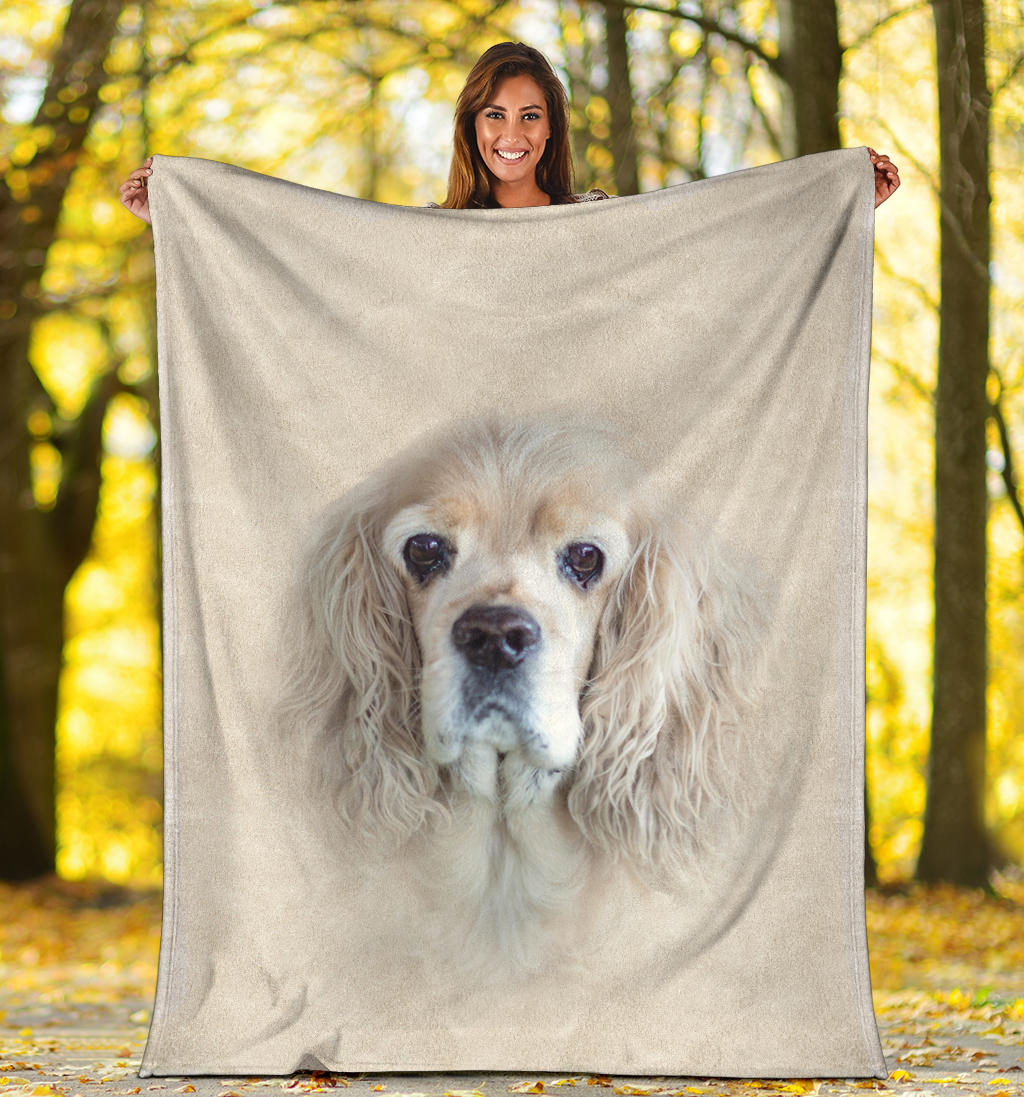 American Cocker Spaniel Face Hair Blanket