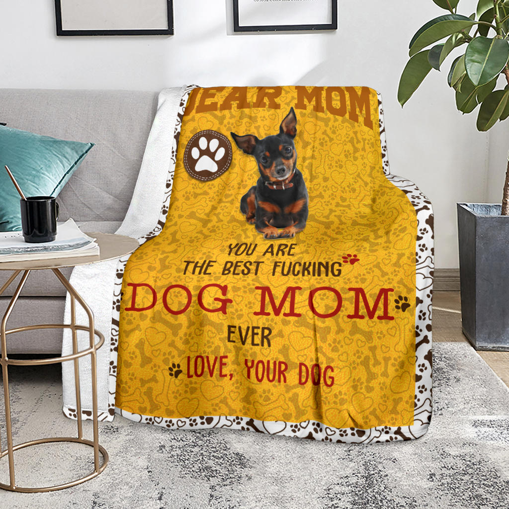 Miniature Pinscher-Dog Mom Ever Blanket
