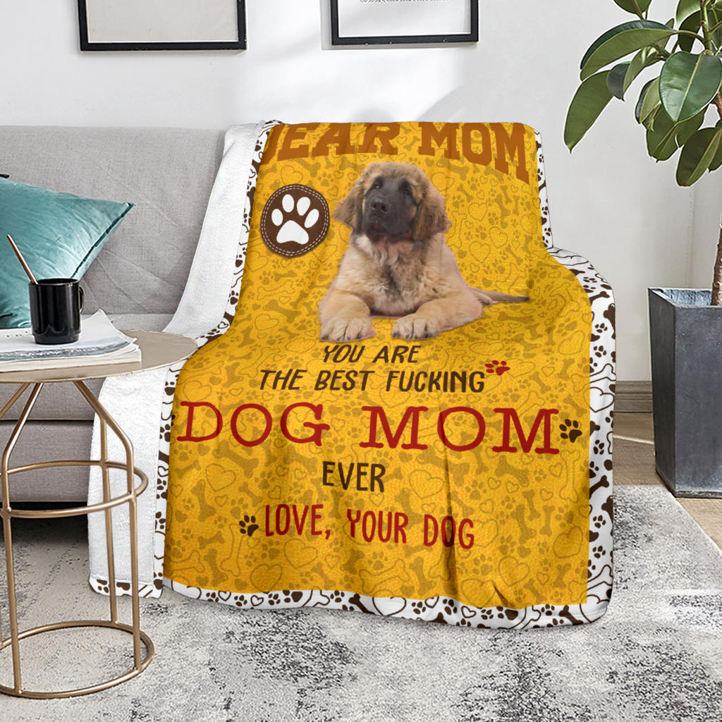 Leonberger-Dog Mom Ever Blanket