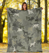 Black Russian Terrier Camo Blanket