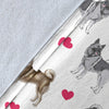 Norwegian Elkhound Heart Blanket