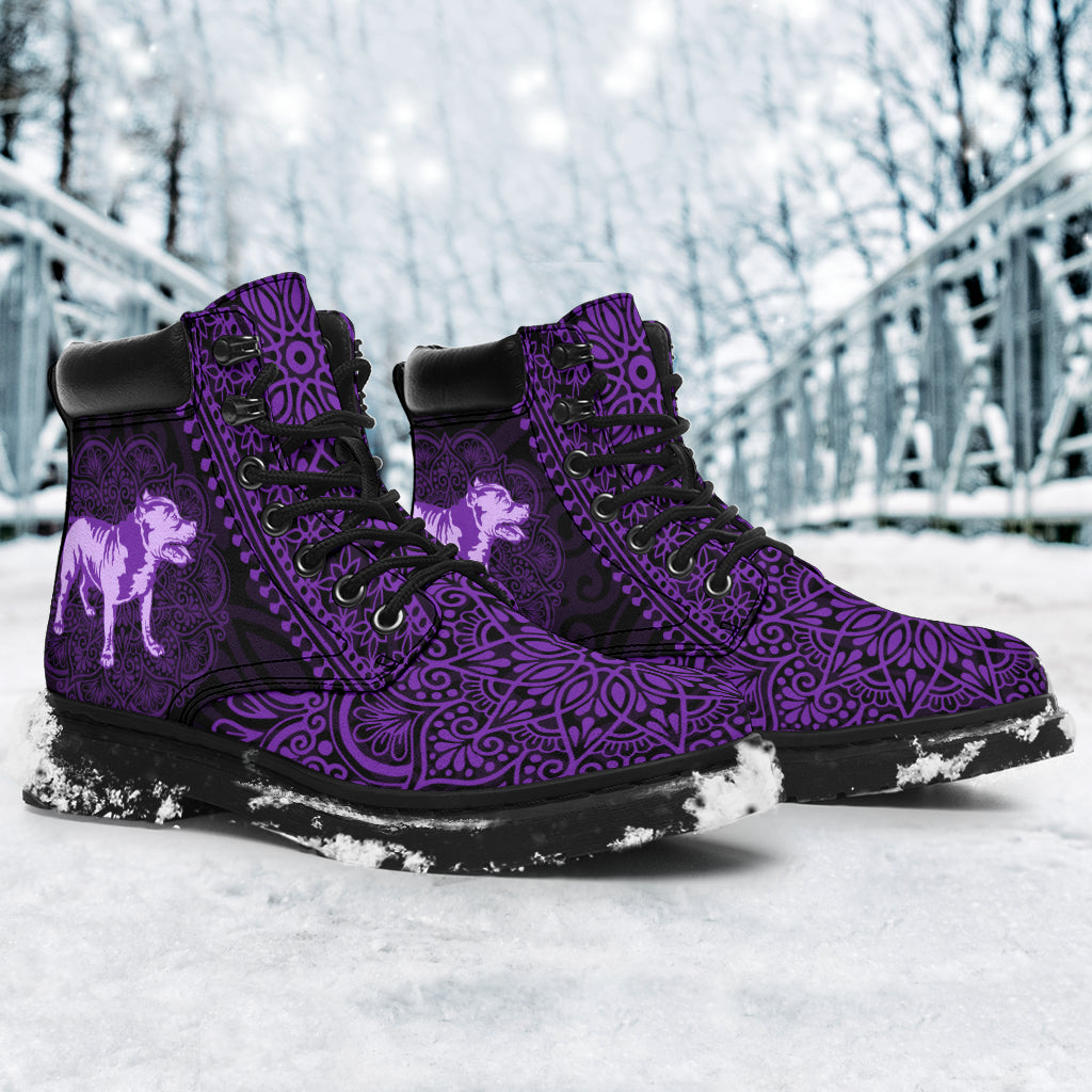 American Pit Bull Terrier Mandala All-Season Boots