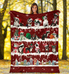 Boston Terrier Snow Christmas Blanket
