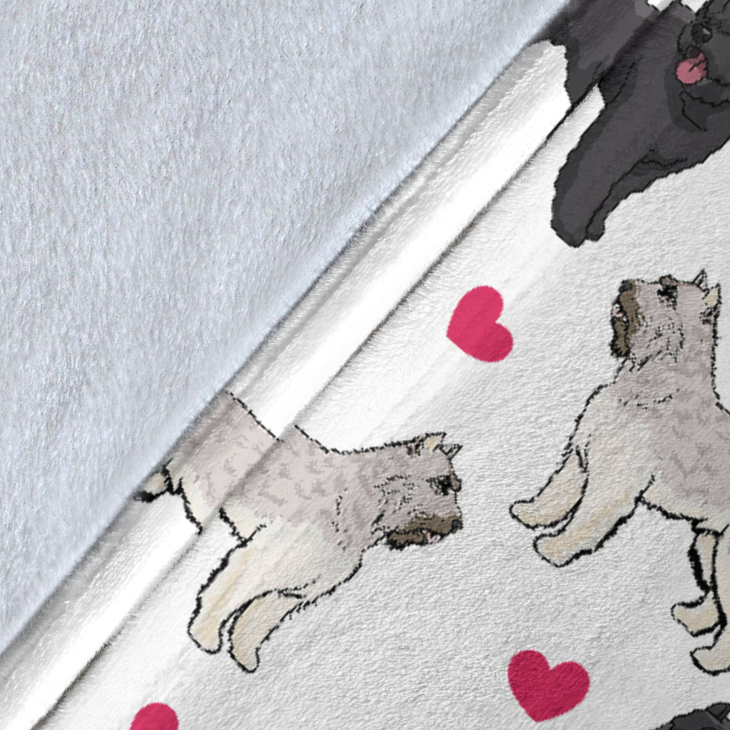 Bouvier Des Flandres Heart Blanket