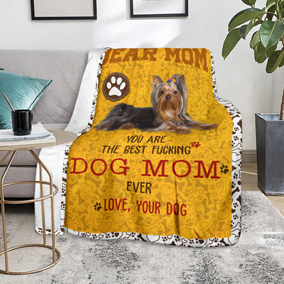 Yorkshire Terrier-Dog Mom Ever Blanket
