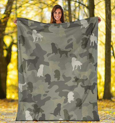 German Longhaired Pointer Camo Blanket