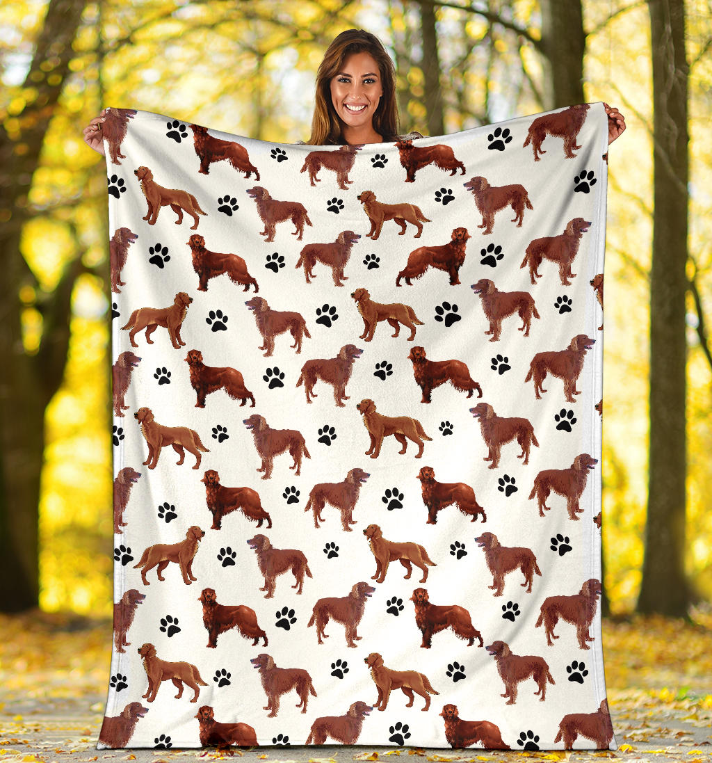 Irish Setter Paw Blanket