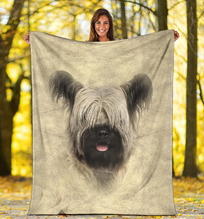 Skye Terrier Face Hair Blanket