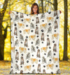 Borzoi Paw Blanket