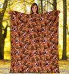 Redbone Coonhound Full Face Blanket