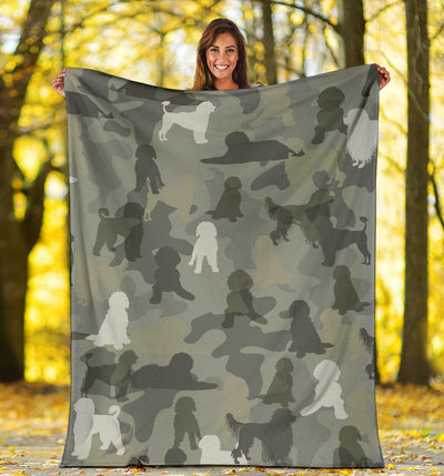 Portuguese Water Dog Camo Blanket