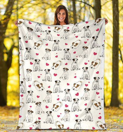 Parson Russell Terrier Heart Blanket