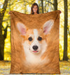 Corgi 2 Face Hair Blanket