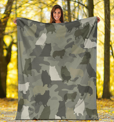 Rough Collie Camo Blanket