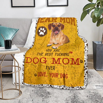 Puggle-Dog Mom Ever Blanket