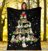 Shih Tzu Christmas Tree Blanket