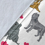 Neapolitan Mastiff Heart Blanket