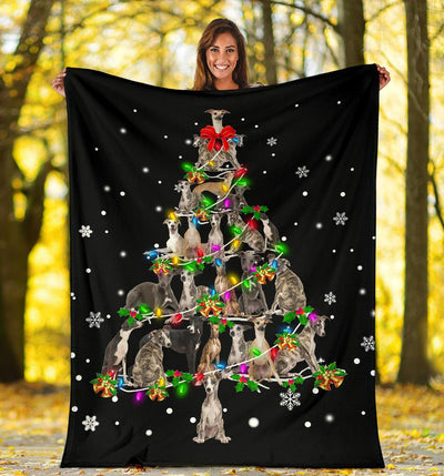 Whippet Christmas Tree Blanket