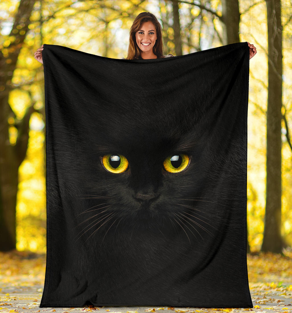 Cat Black Face Hair Blanket