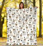 Jack Russell Terrier Paw Blanket
