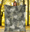 English Cocker Spaniel Camo Blanket