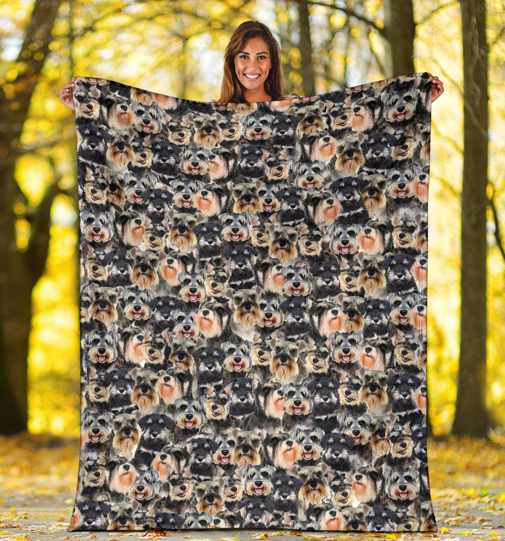 Schnauzer Full Face Blanket