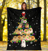 Pomeranian Christmas Tree Blanket