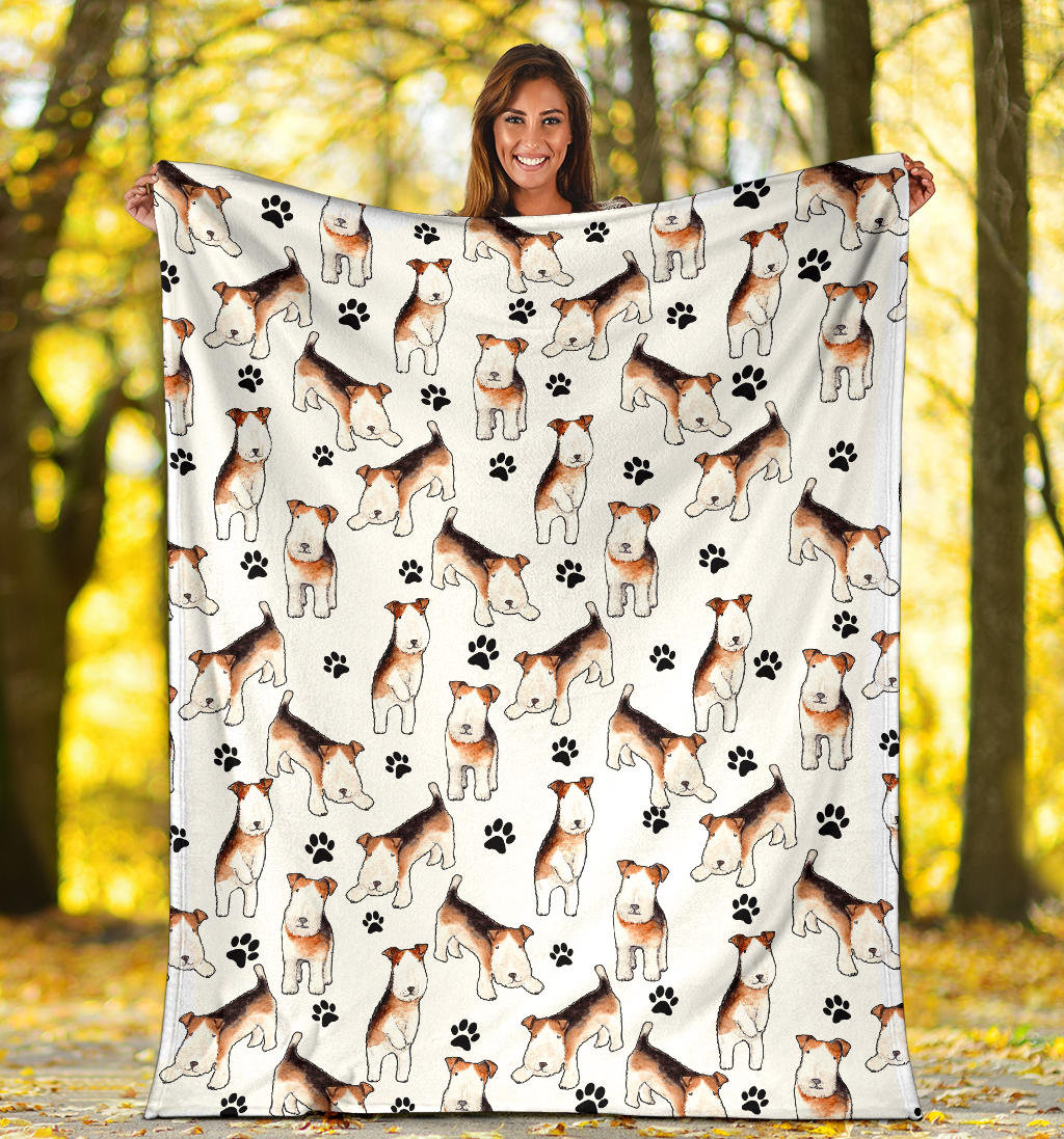 Wire Fox Terrier Paw Blanket