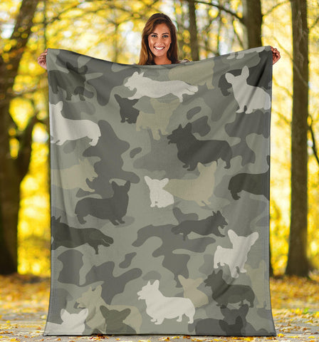 Corgis - Welsh Corgi Camo Blanket