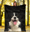 Border Collie 1 Face Hair Blanket