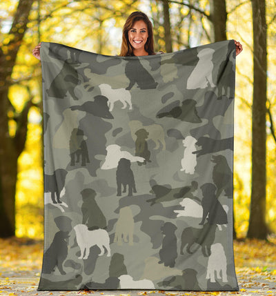 Bernese Mountain Dog Camo Blanket