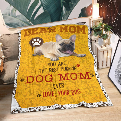 French Bulldog 1-Dog Mom Ever Blanket