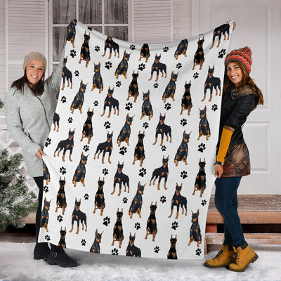 Doberman Pinscher Paw Blanket