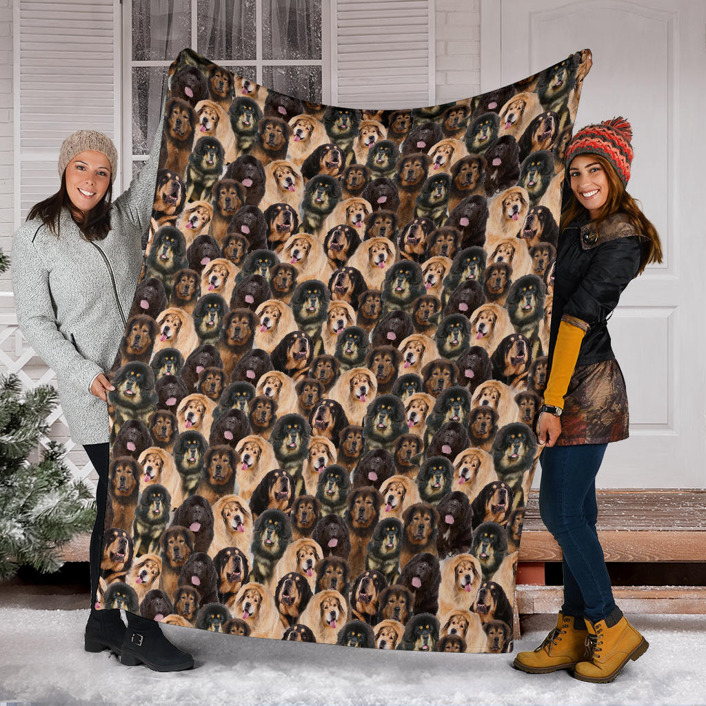 Tibetan Mastiff Full Face Blanket