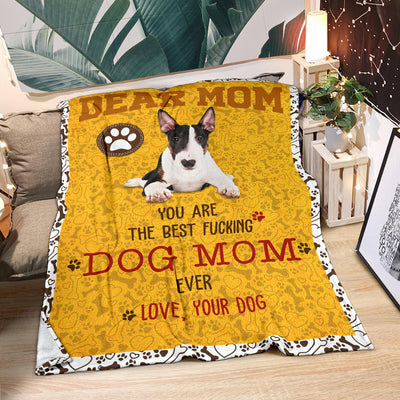 Bull Terrier 2-Dog Mom Ever Blanket