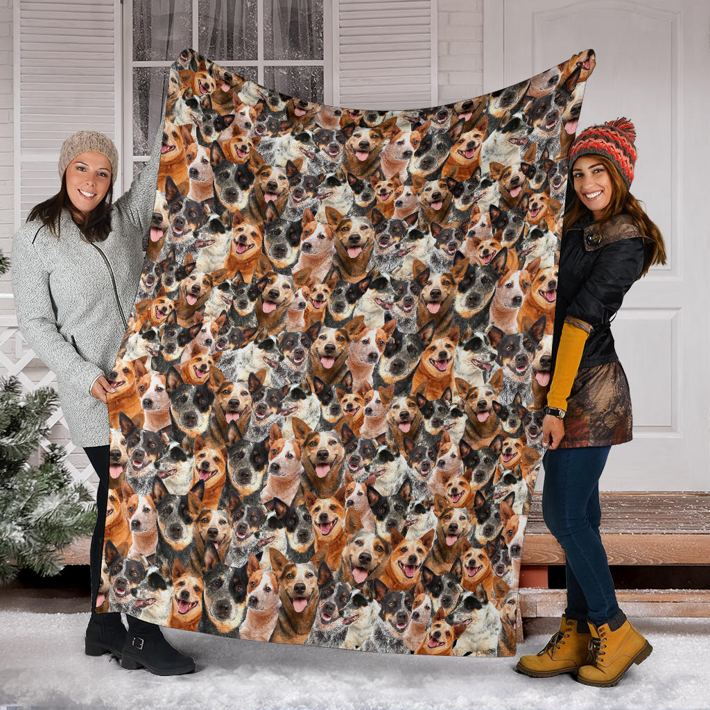 Australian Cattle Dog Full Face Blanket