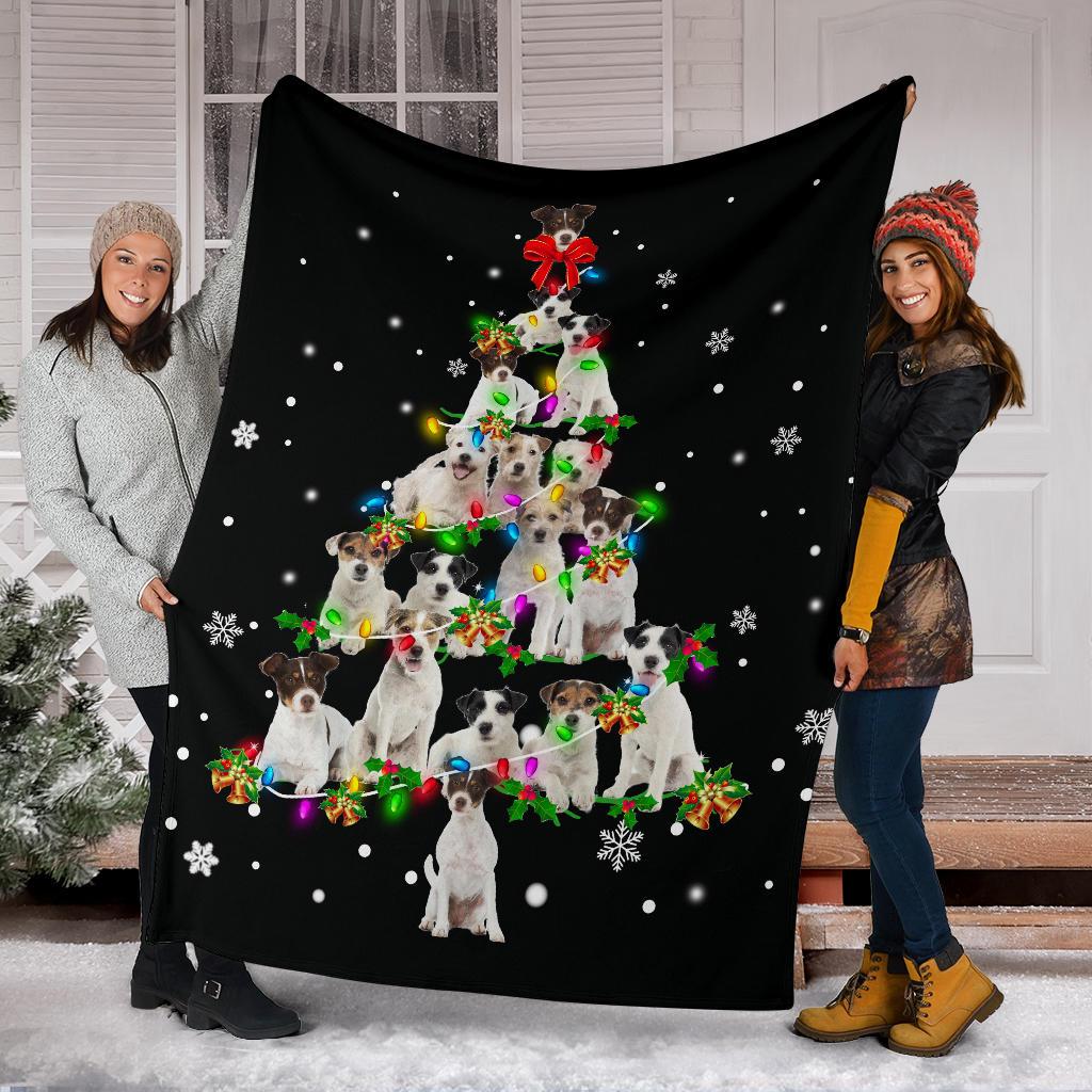Parson Russell Terrier Christmas Tree Blanket