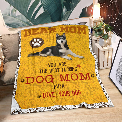 Husky 2-Dog Mom Ever Blanket